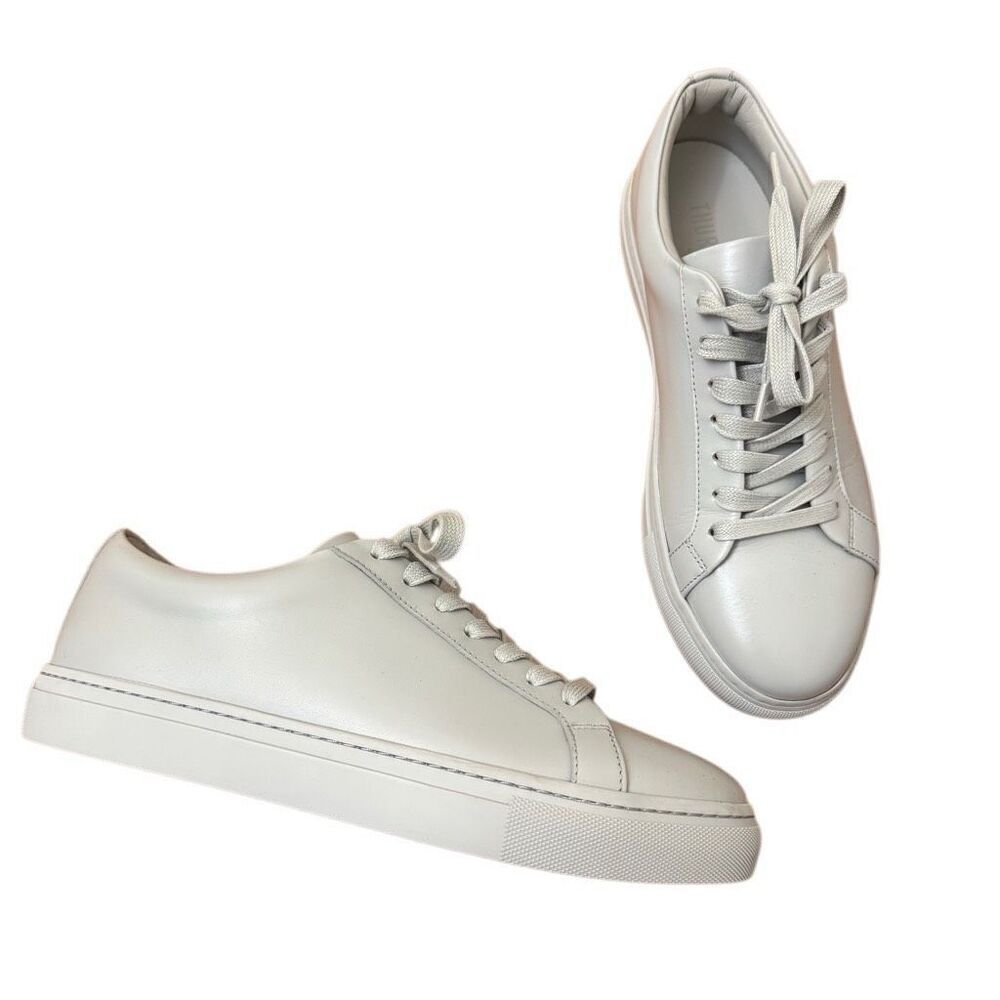 Sunday Boot Co Women's Premier Low Top Sneakers Light Grey Leather Size 9 NEW